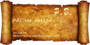 Péter Delila névjegykártya